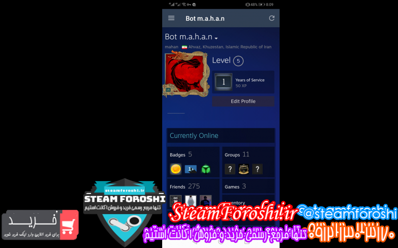 فروش اکانت استیم کد ۱۰۲۰۳