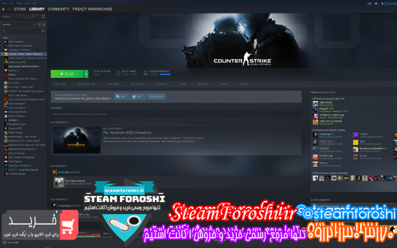 فروش اکانت استیم کد ۱۰۴۳۶