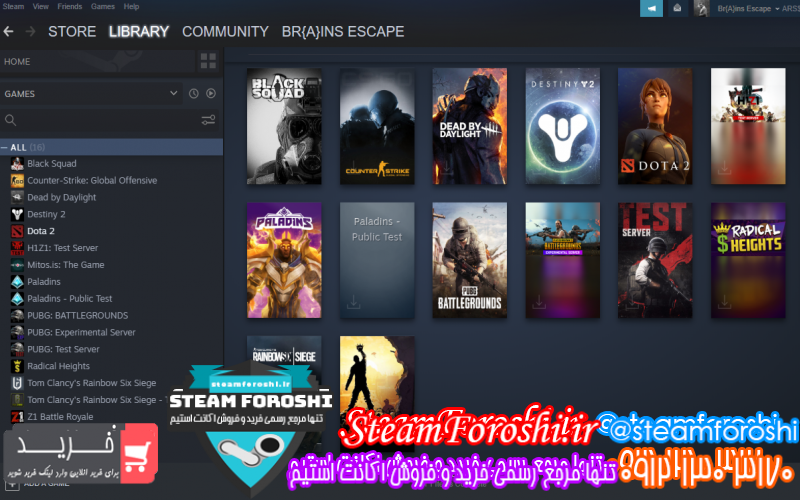 فروش اکانت استیم کد ۱۰۴۴۳