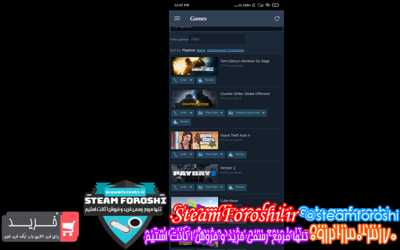 فروش اکانت استیم کد ۱۰۴۴۸