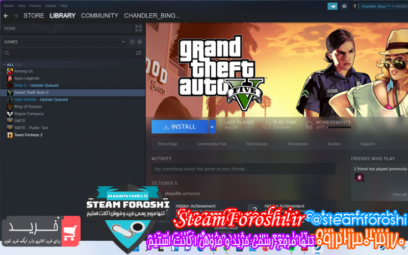 فروش اکانت استیم کد ۱۰۴۶۴