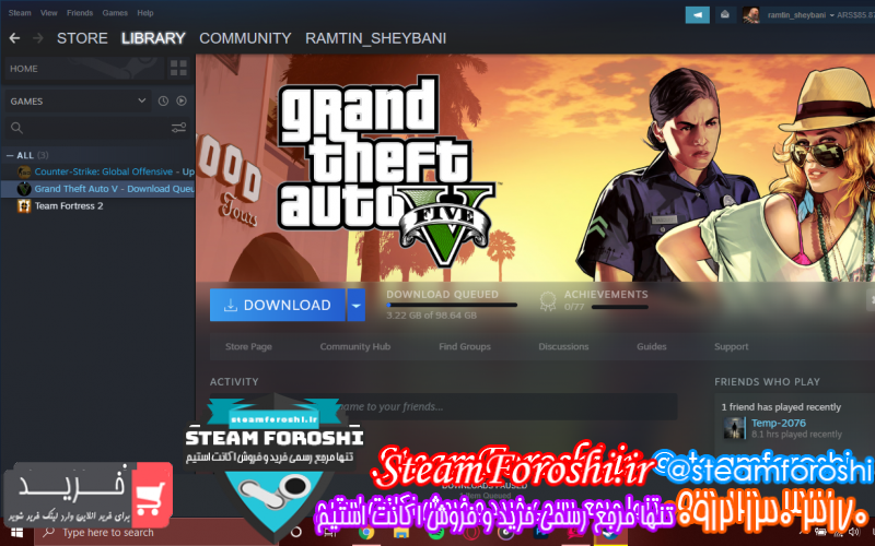 فروش اکانت استیم کد ۱۰۴۷۹