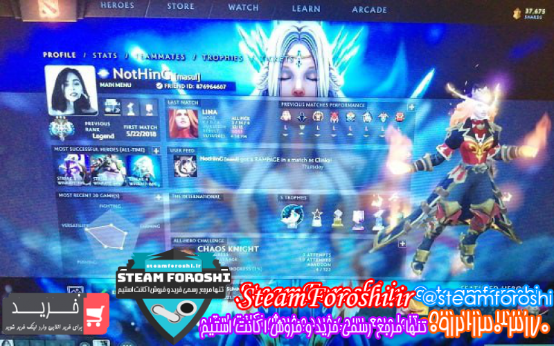 فروش اکانت دوتا ۲ کد ۱۰۴۹۶