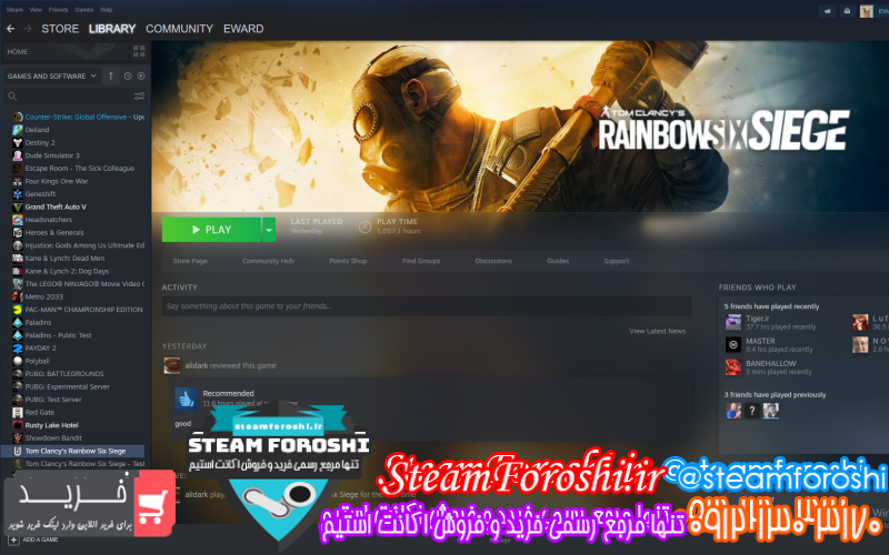 فروش اکانت استیم کد ۱۰۵۱۵