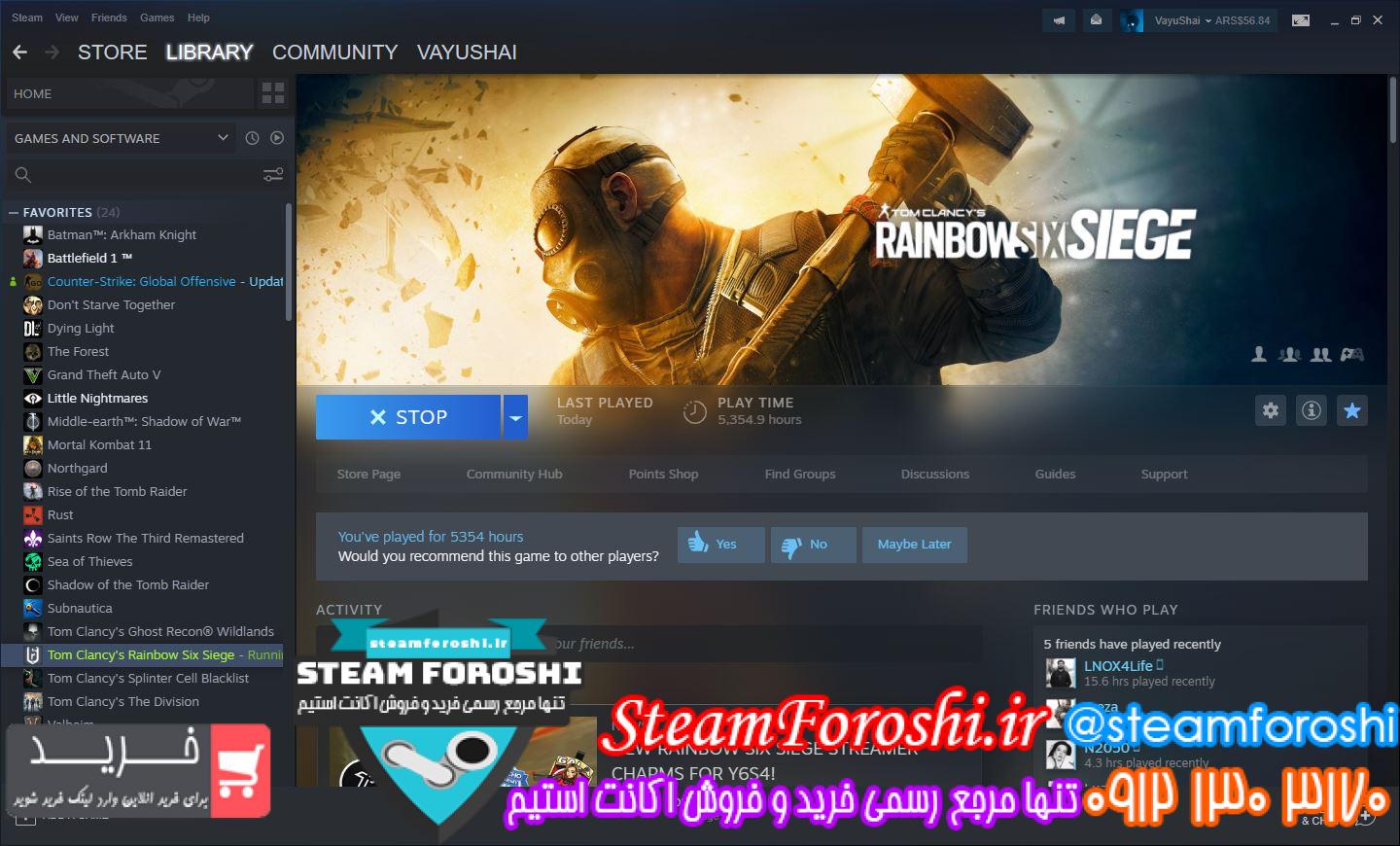 فروش اکانت استیم کد ۱۰۵۰۱