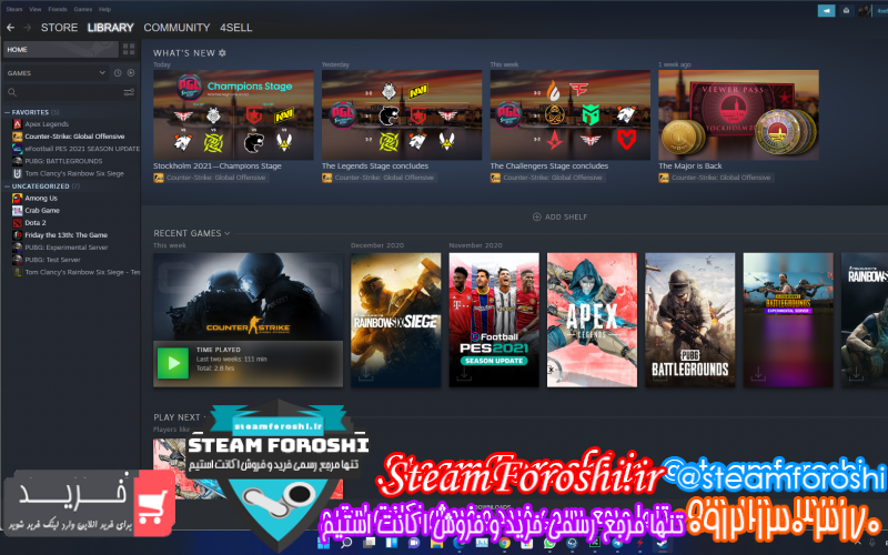 فروش اکانت استیم کد ۱۰۳۵۴