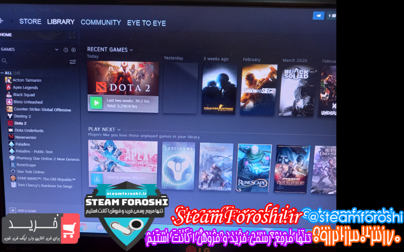 فروش اکانت استیم کد ۱۰۳۵۶