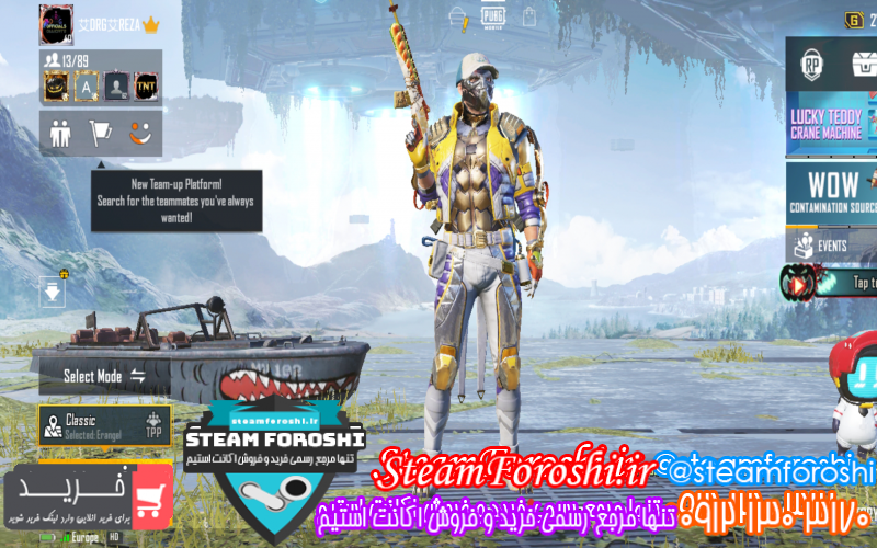 فروش اکانت پابجی کد ۱۰۳۹۷