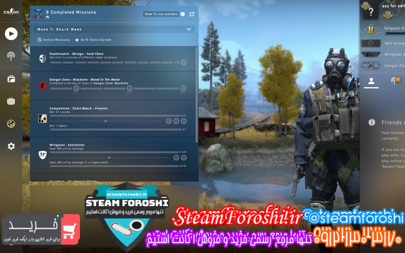 فروش اکانت cs go کد ۱۰۶۲۶