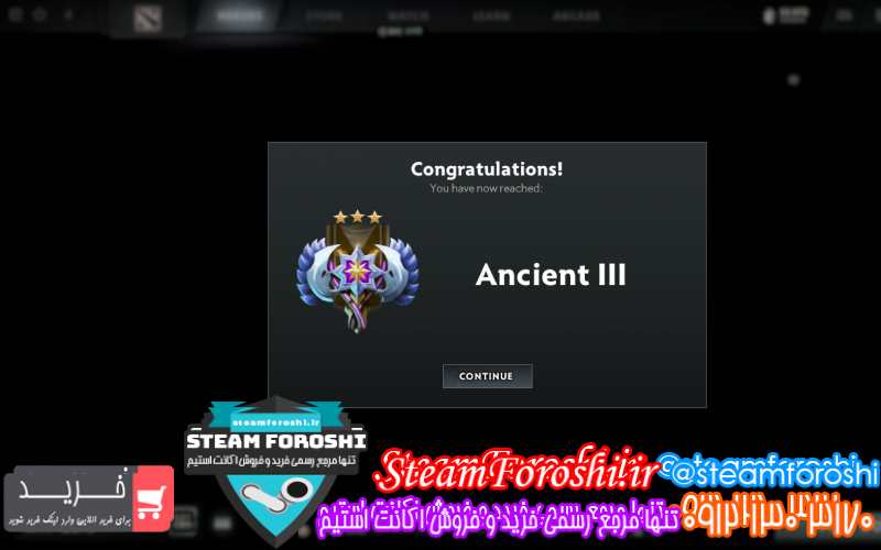 فروش اکانت دوتا ۲ کد ۱۰۶۳۰