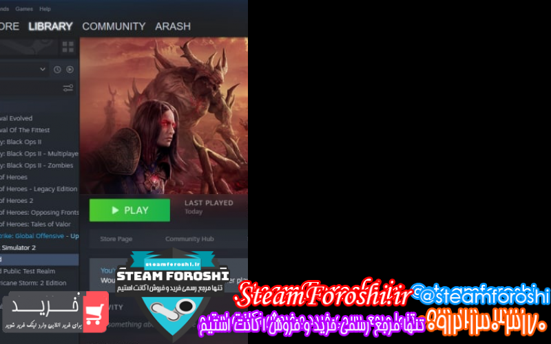 فروش اکانت استیم کد ۱۰۶۴۰