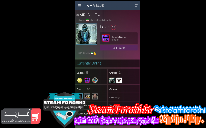 فروش اکانت استیم کد ۱۰۶۵۷