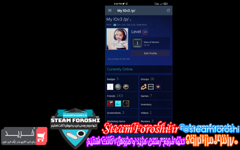 فروش اکانت استیم کد ۱۰۶۷۸