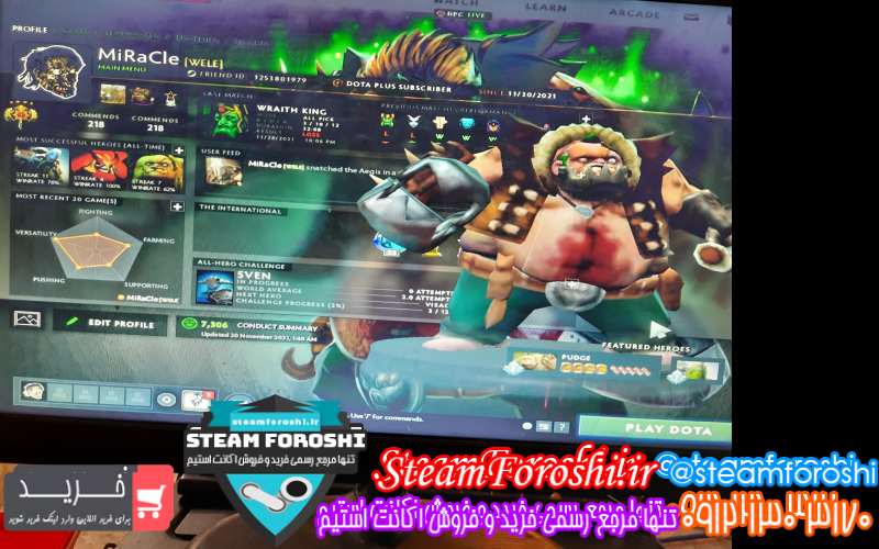 فروش اکانت دوتا ۲ کد ۱۰۵۲۴