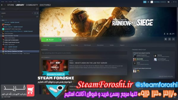 فروش اکانت استیم کد ۱۰۶۰۳
