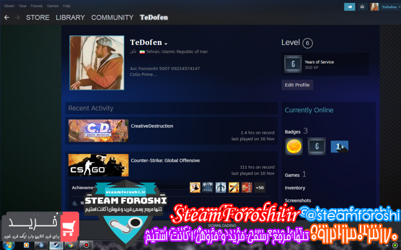 فروش اکانت استیم کد ۱۰۶۱۳