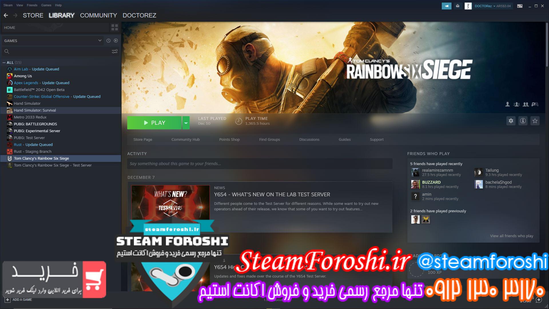 فروش اکانت استیم کد ۱۰۶۰۳