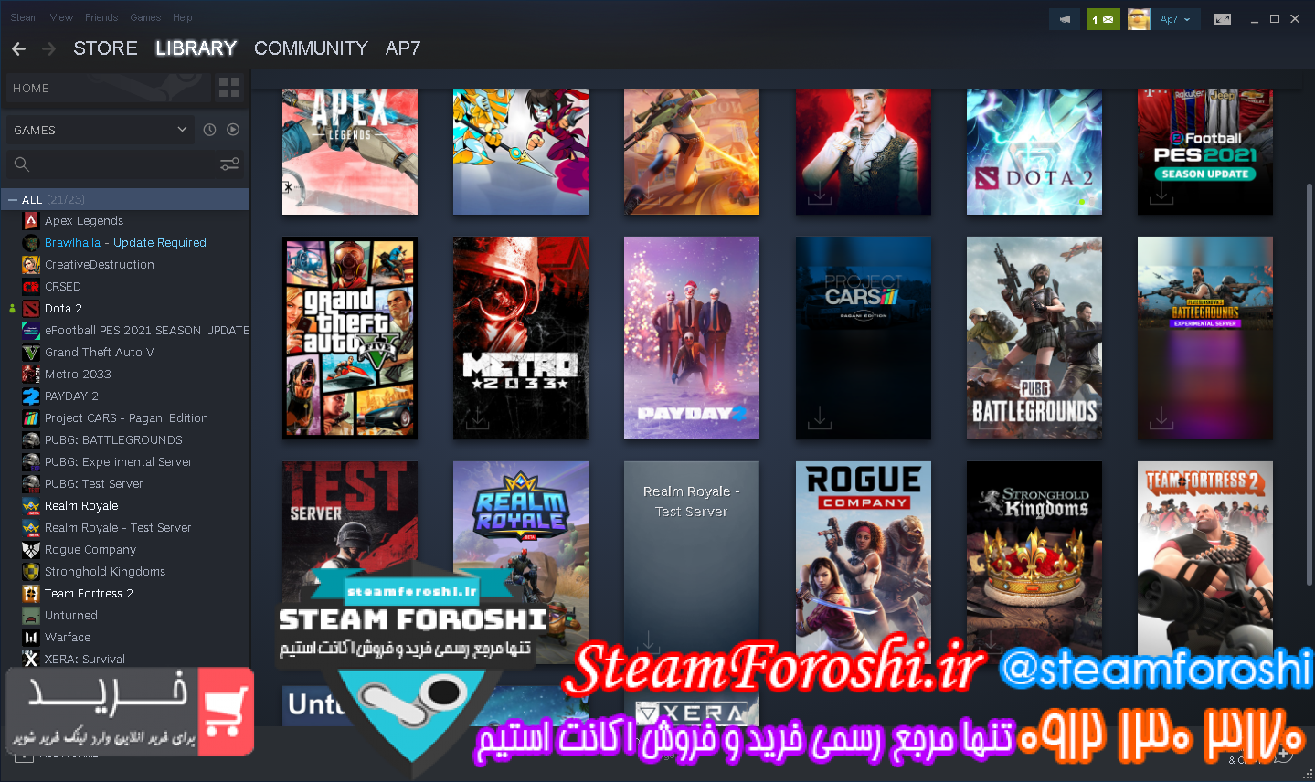 فروش اکانت استیم کد ۱۰۸۲۶