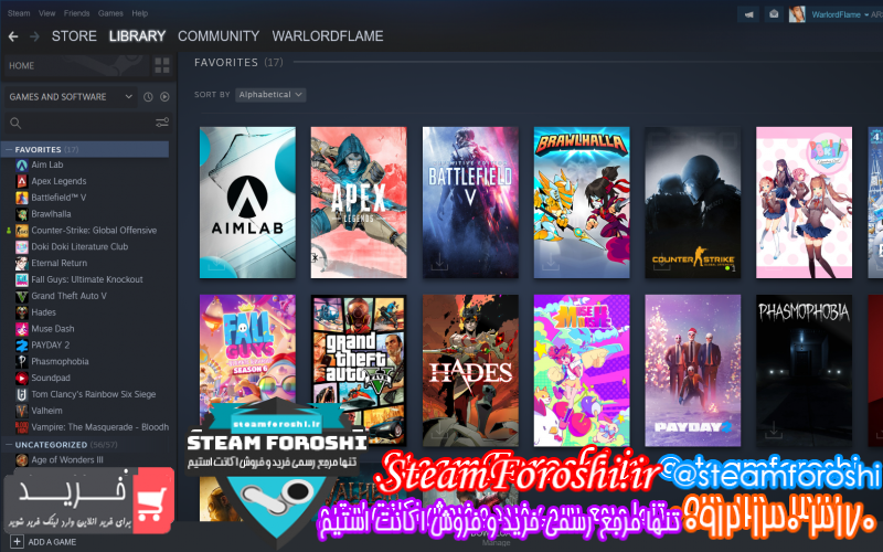 فروش اکانت استیم کد ۱۰۸۲۹