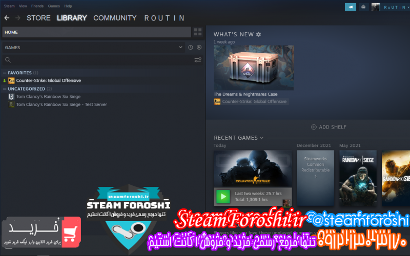 فروش اکانت cs go کد ۱۰۸۶۸