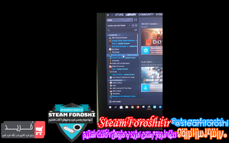 فروش اکانت استیم کد ۱۰۷۲۰