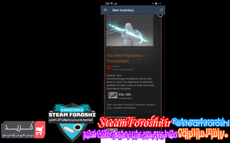 فروش آیتم دوتا ۲ کد ۱۰۷۸۸
