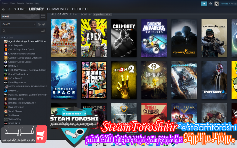 فروش اکانت استیم کد ۱۱۰۰۰