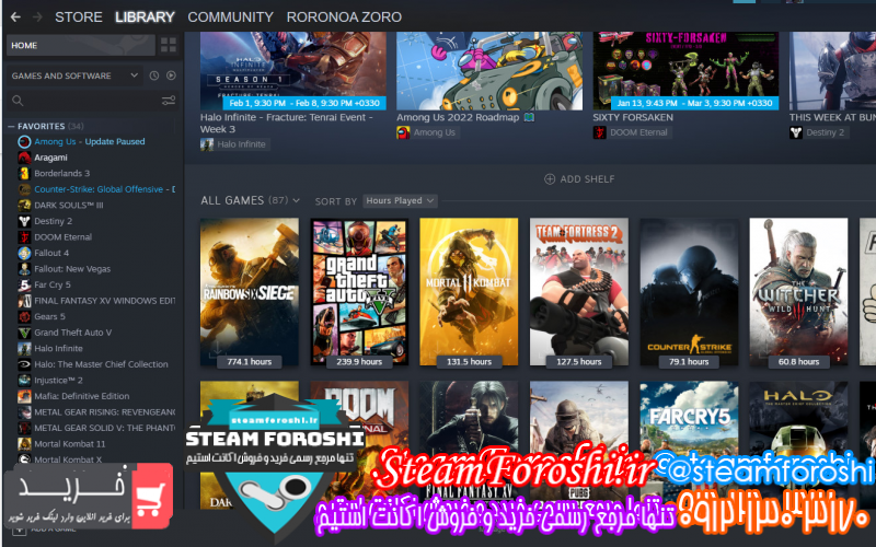 فروش اکانت استیم کد ۱۰۸۹۰