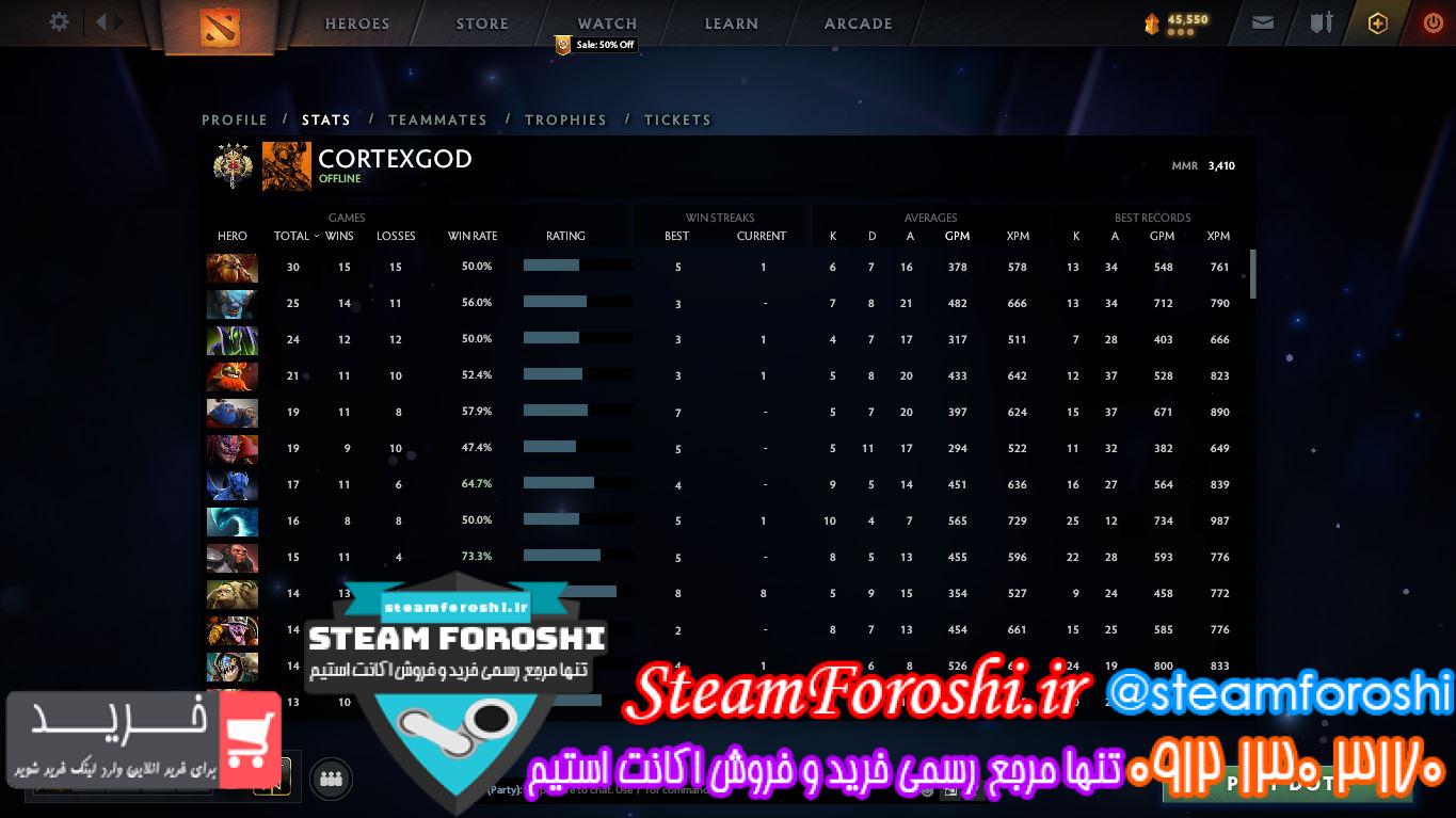 فروش اکانت دوتا ۲ کد ۱۱۰۵۹