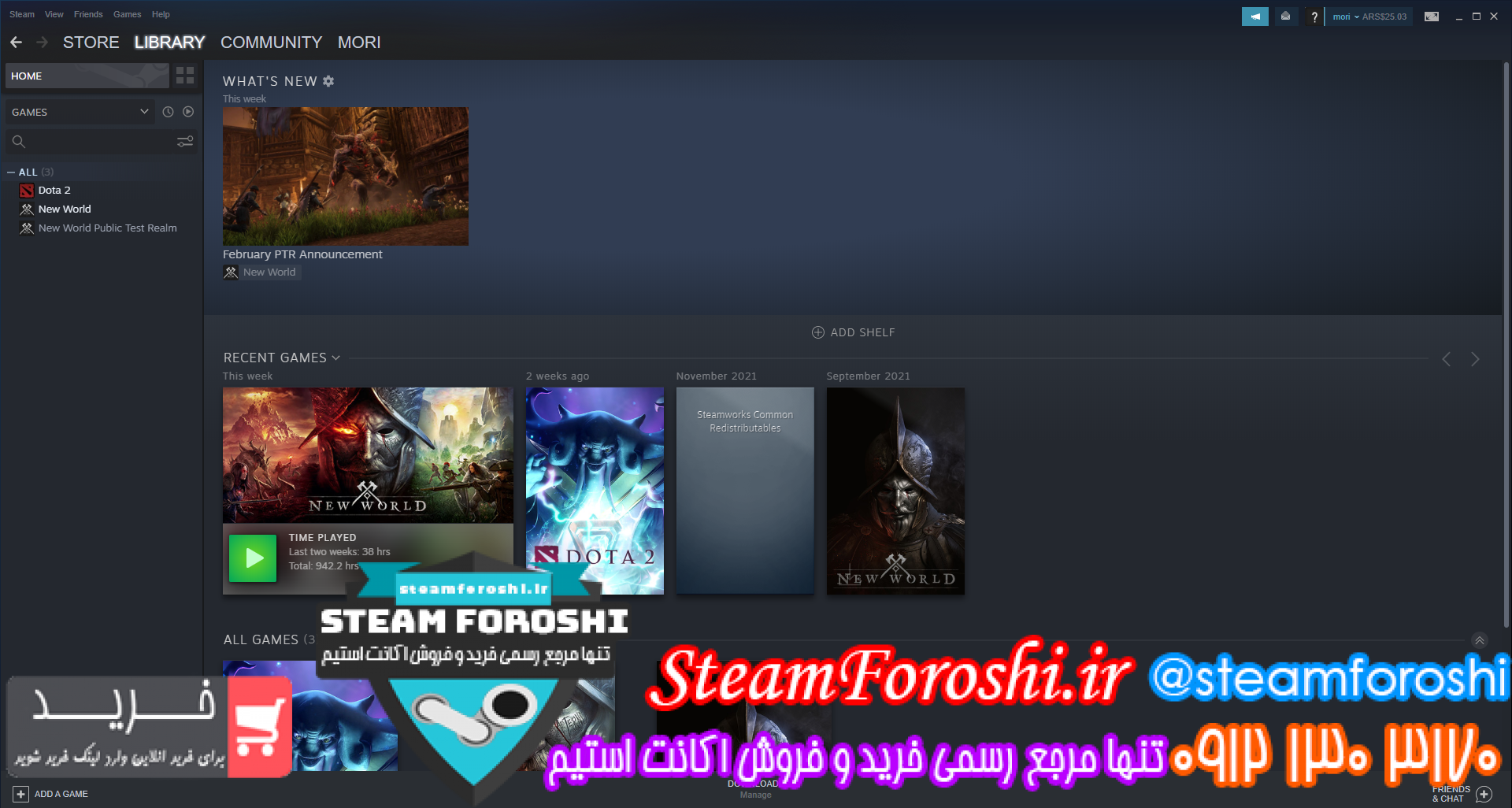 فروش اکانت استیم کد ۱۰۹۳۹