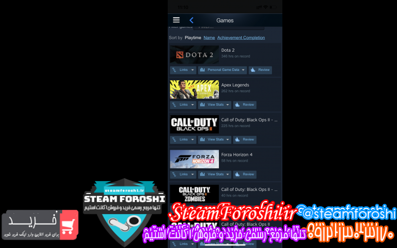 فروش اکانت استیم کد ۱۱۱۶۵