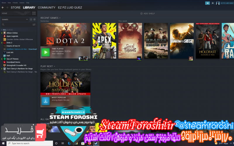 فروش اکانت استیم کد ۱۱۱۷۰