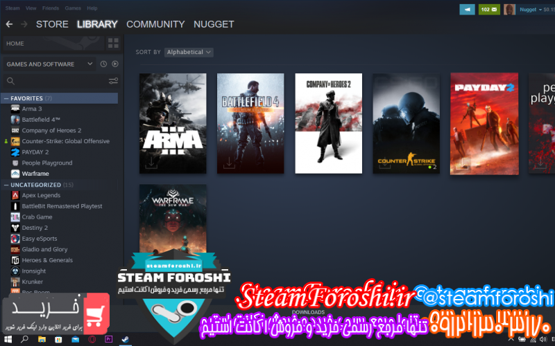 فروش اکانت استیم کد ۱۱۱۷۶