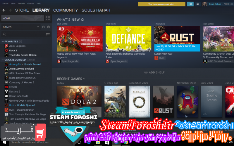 فروش اکانت استیم کد ۱۱۰۶۸