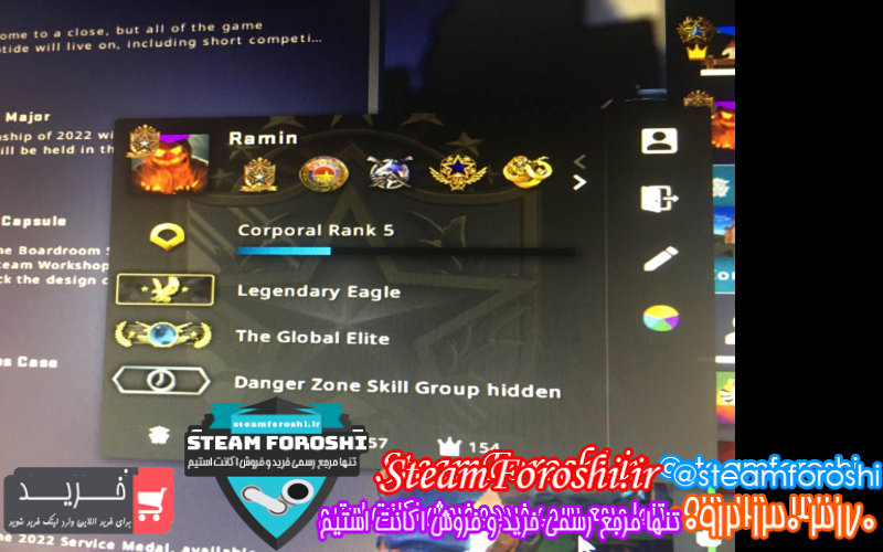 فروش اکانت cs go کد ۱۱۰۹۸