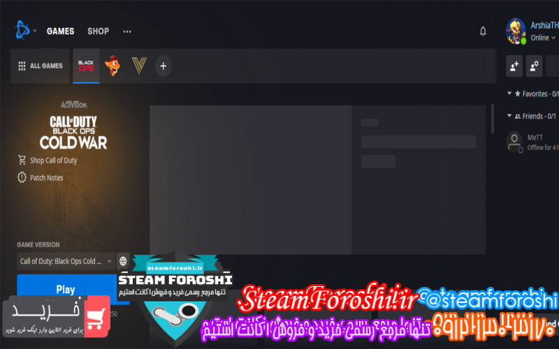 فروش اکانت استیم کد ۱۱۱۶۱