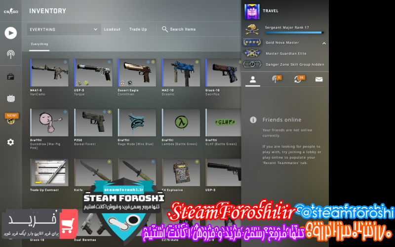 فروش اکانت cs go کد ۱۱۳۲۲