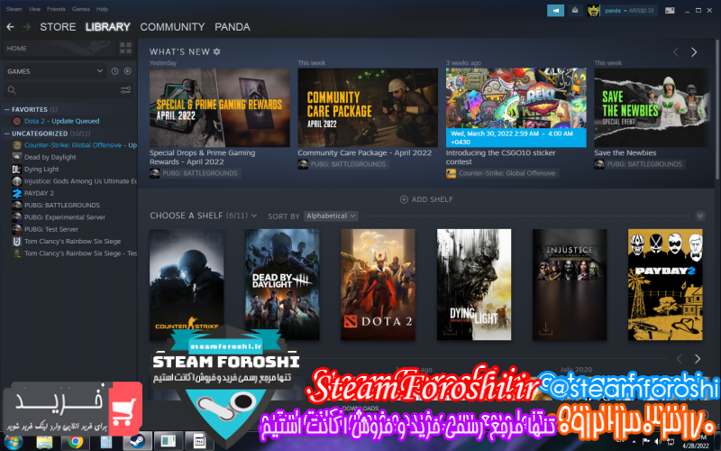 فروش اکانت استیم کد ۱۱۳۸۰