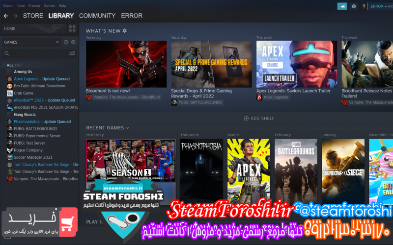 فروش اکانت استیم کد ۱۱۳۸۱