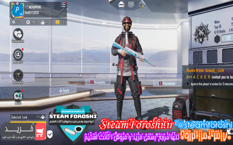 فروش اکانت پابجی کد ۱۱۳۸۴