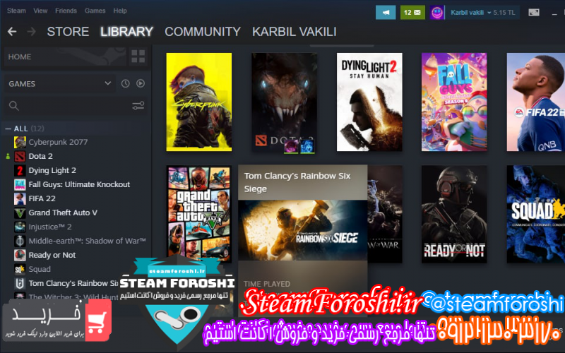 فروش اکانت استیم کد ۱۱۲۳۹