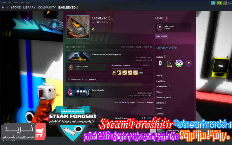 فروش اکانت استیم کد ۱۱۲۱۹