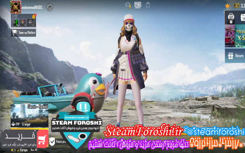 فروش اکانت پابجی کد 11498