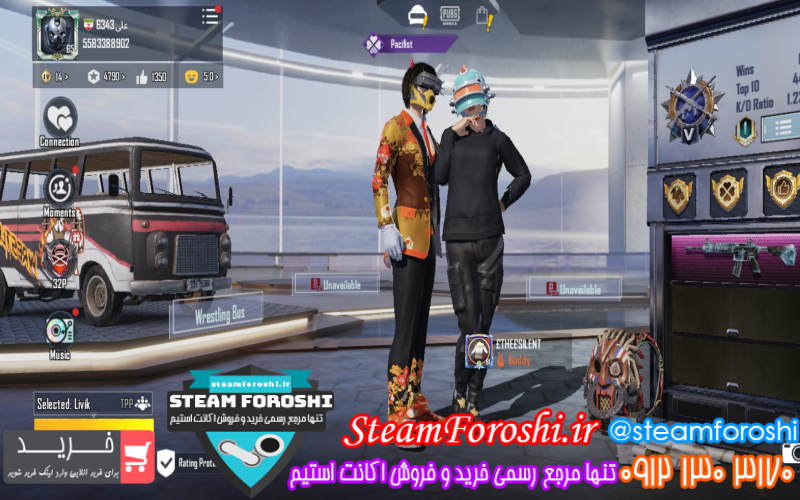 فروش اکانت پابجی کد ۱۱۵۰۶