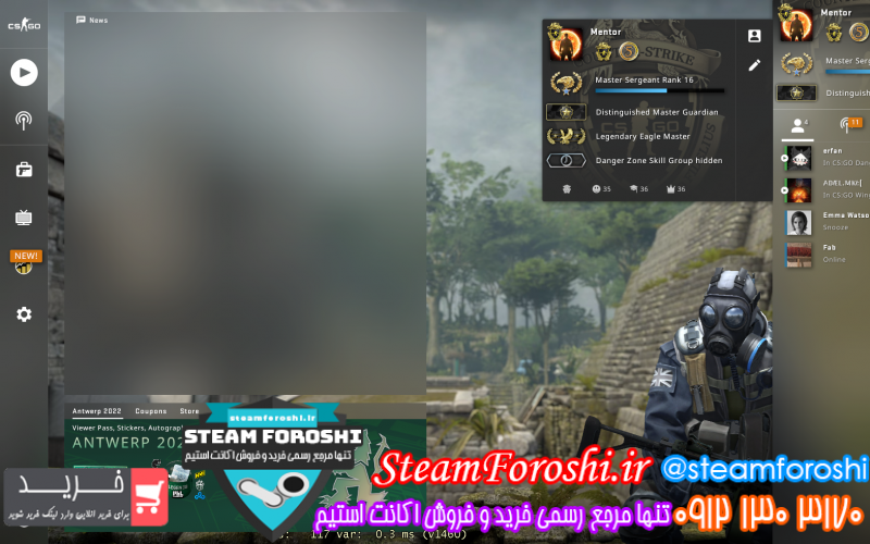 فروش اکانت cs go کد ۱۱۵۰۷