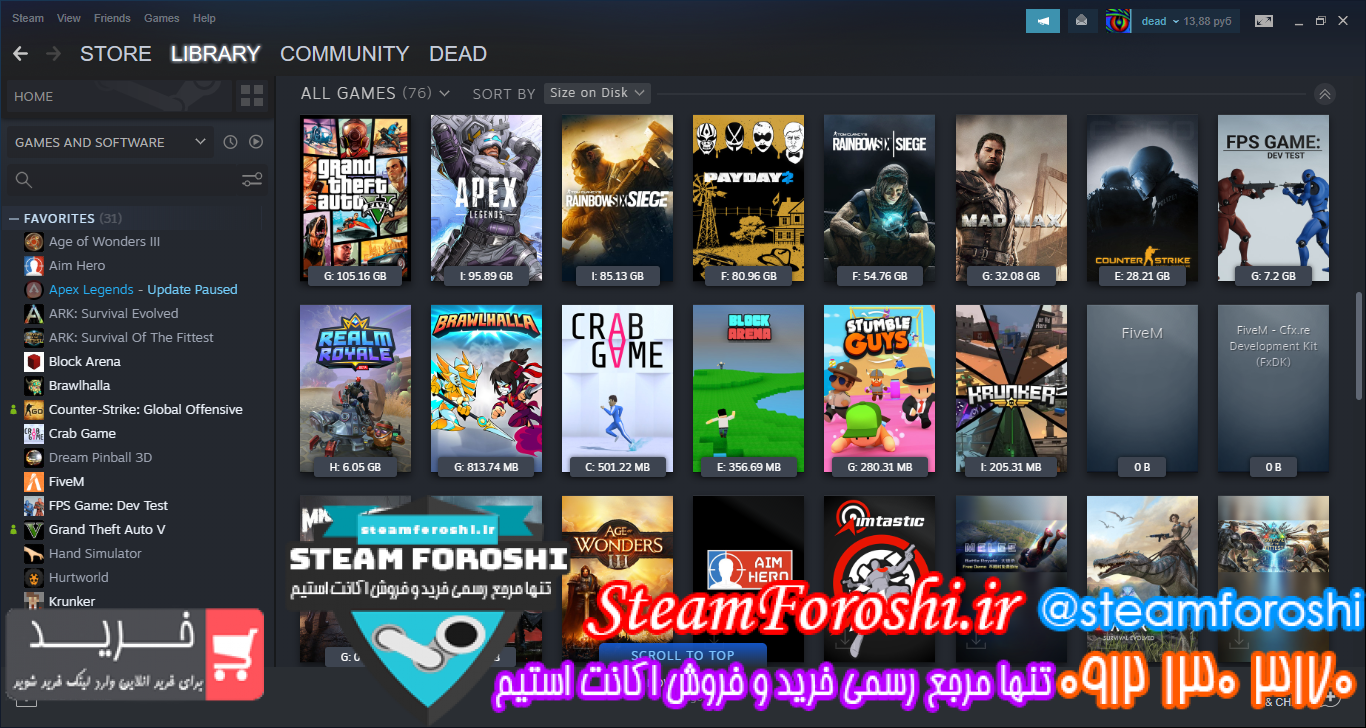 فروش اکانت استیم کد ۱۱۵۱۰