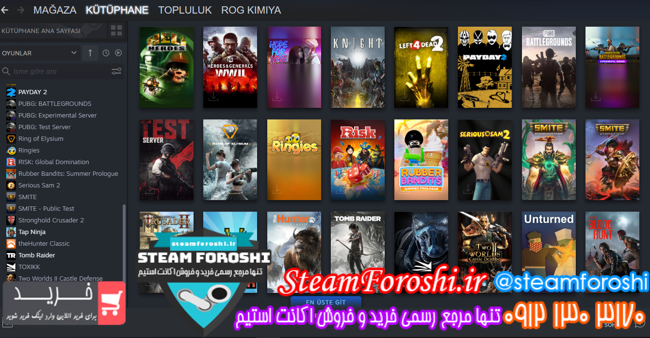 فروش اکانت استیم کد ۱۱۵۲۴