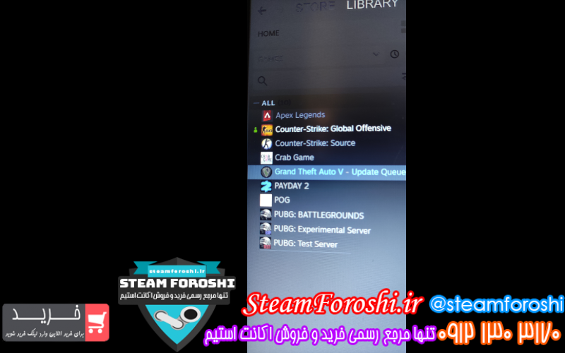 فروش اکانت استیم کد ۱۱۵۴۳