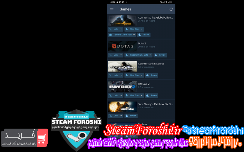 فروش اکانت استیم کد ۱۱۴۲۱