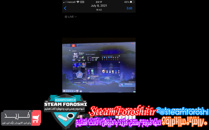 فروش اکانت استیم کد ۱۱۴۵۸